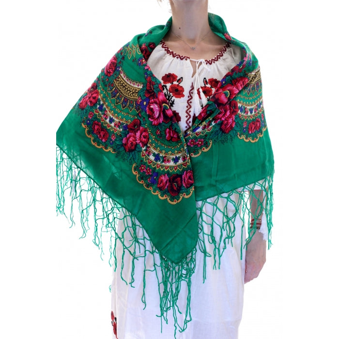 Batic traditional ciucuri verde