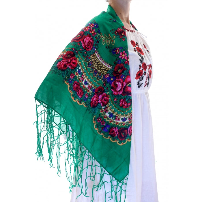 Batic traditional ciucuri verde