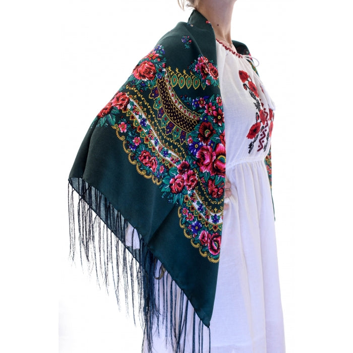 Batic traditional franjuri verde