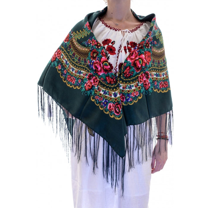 Batic traditional franjuri verde