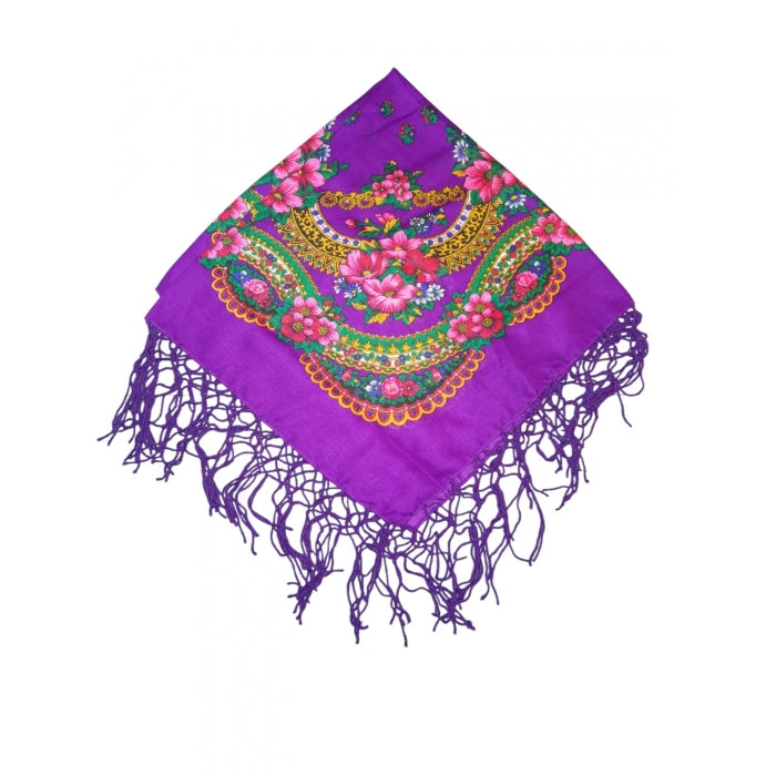Batic traditional mov cu flori dimensiuni 75x75cm Model Ana14