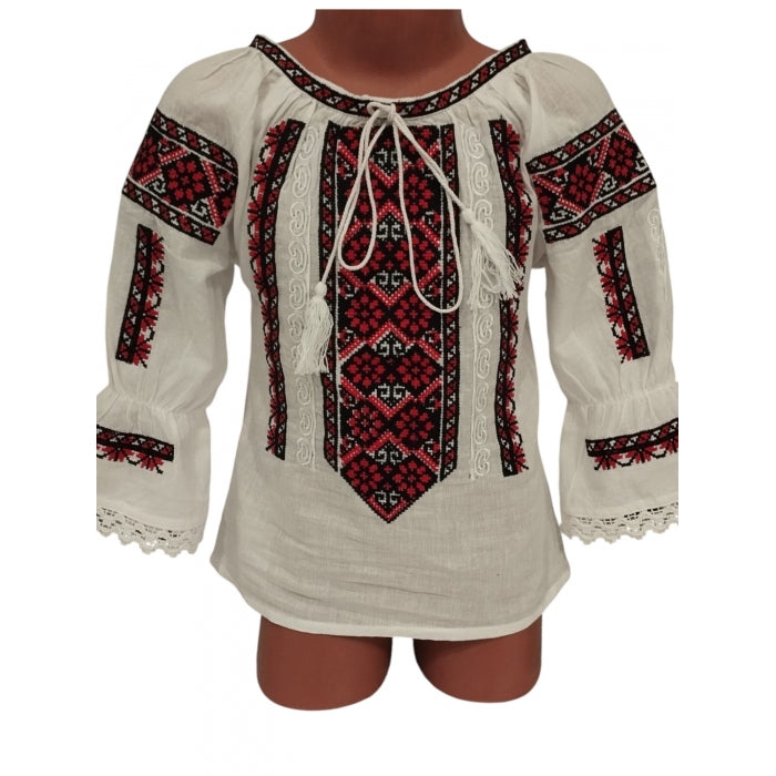 Ie Traditionala Romaneasca cu maneca lunga pentru fetite Ela22