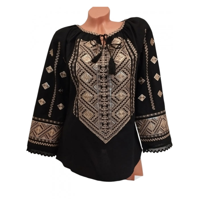 Ie traditionala romaneasca maneca lunga neagra189