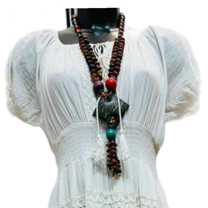 Rochie Bej Tradițională2 Eleganță Naturală cu Mâneci Scurte