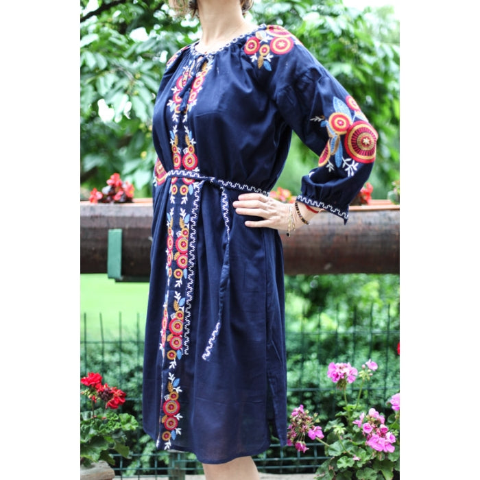 Rochie Traditionala Bleumarin Mia