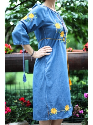 Rochie din denim deschis Sorana