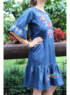 Rochie din denim inchis Alexia