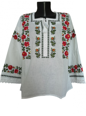 Ie traditionala românească mânecă lunga din bumbac, broderie tradițională. Mărimi S-3XL.