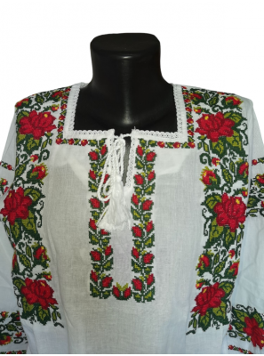 Ie traditionala românească mânecă lunga din bumbac, broderie tradițională. Mărimi S-3XL.