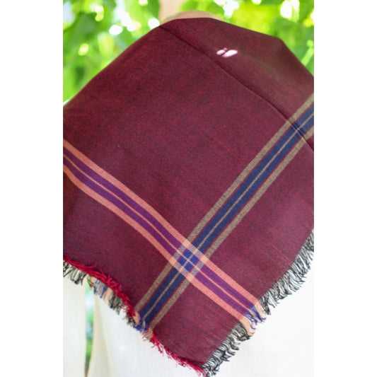 Basma traditionala franjuri dungi bordo