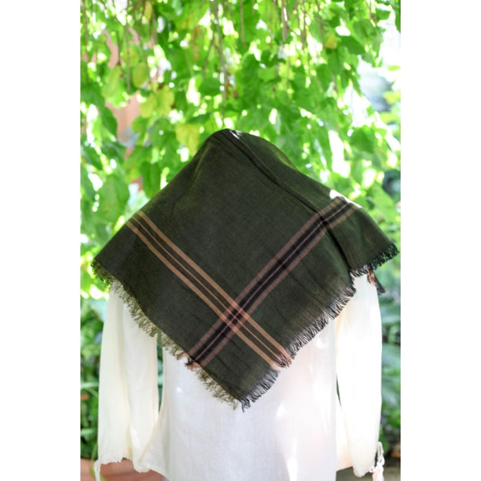 Basma traditionala franjuri dungi verde