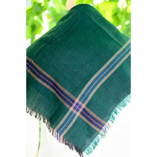 Basma traditionala franjuri dungi verde