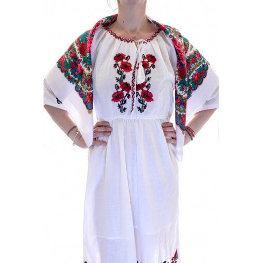 Batic traditional Anastasia alb