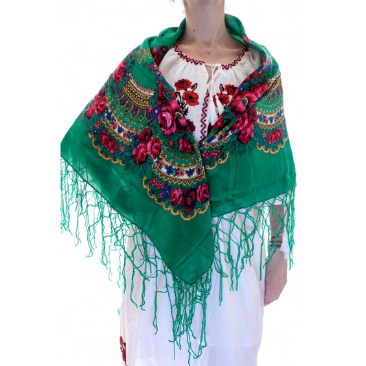 Batic traditional ciucuri verde