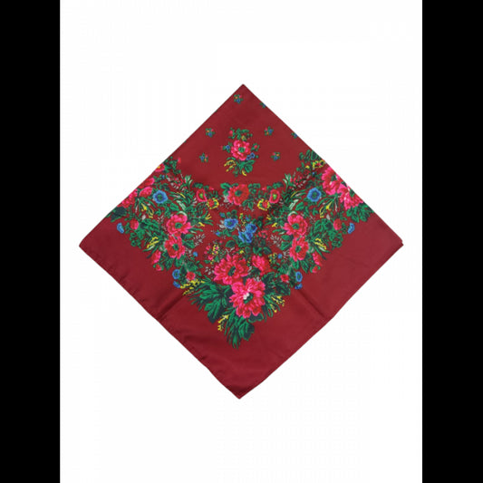 Batic traditional inflorat bordo
