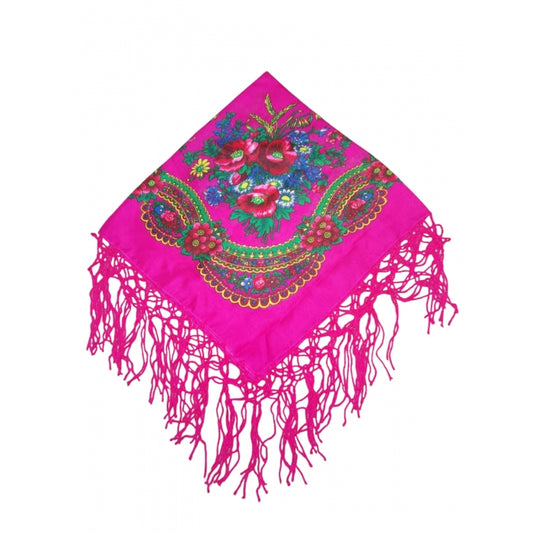 Batic traditional siclam cu flori dimensiuni 75x75cm Model Ana12