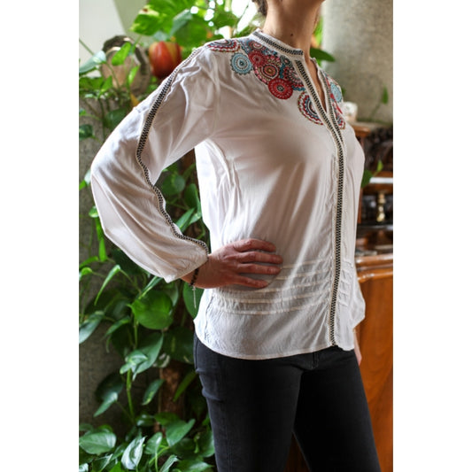 Bluza brodata  broderie multicolora Agata