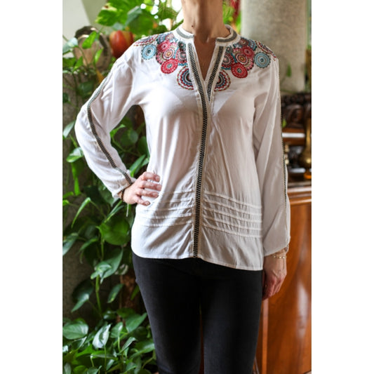 Bluza brodata  broderie multicolora Agata