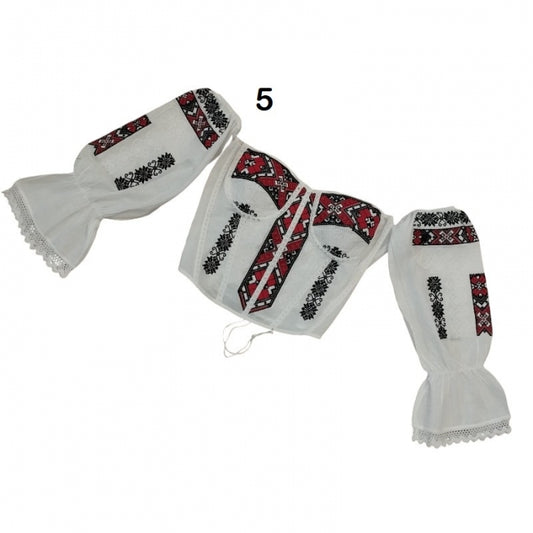 Corset alb cu maneca lunga brodat cu motive traditionale2