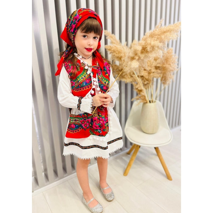Costum traditional copii fete model Ana3
