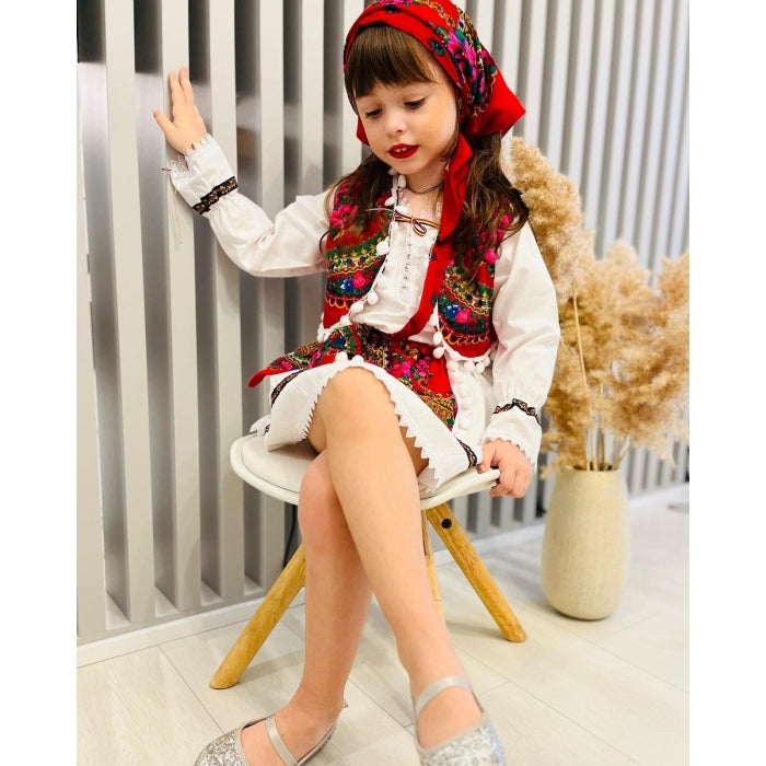 Costum traditional copii fete model Ana3