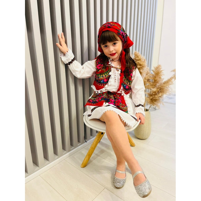 Costum traditional copii fete model Ana3