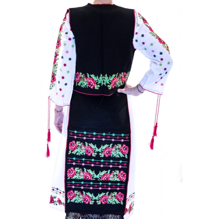 Costum traditional set  cu motive florale