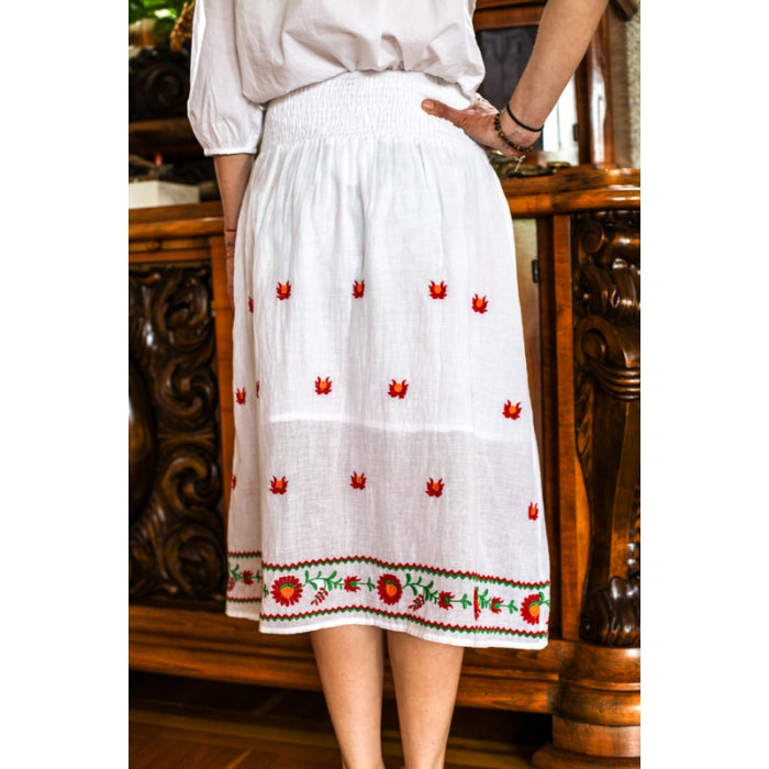 Fusta alba cu motive traditionale Florentina4