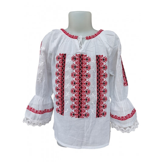 Ie Traditionala Romaneasca cu maneca lunga pentru fetite Ela36