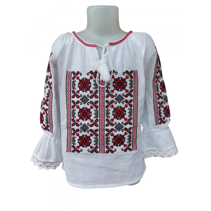 Ie Traditionala Romaneasca cu maneca lunga pentru fetite Ela38