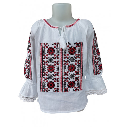 Ie Traditionala Romaneasca cu maneca lunga pentru fetite Ela38