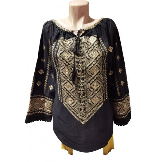 Ie traditionala romaneasca maneca lunga neagra189
