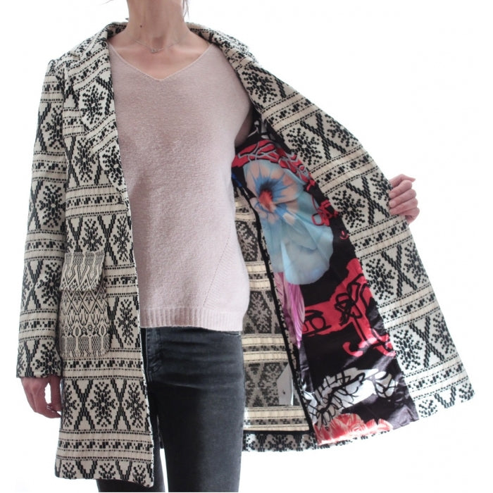 Palton Dama cu motive traditionale Desigual