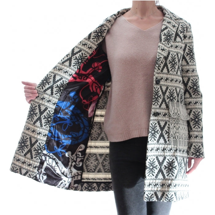 Palton Dama cu motive traditionale Desigual
