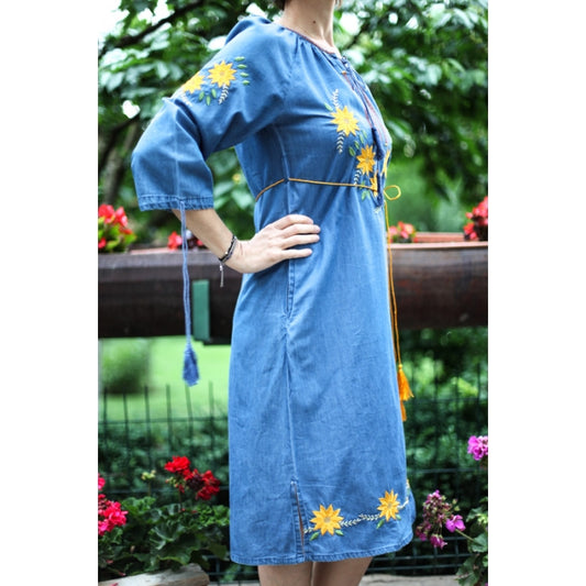 Rochie din denim deschis Sorana