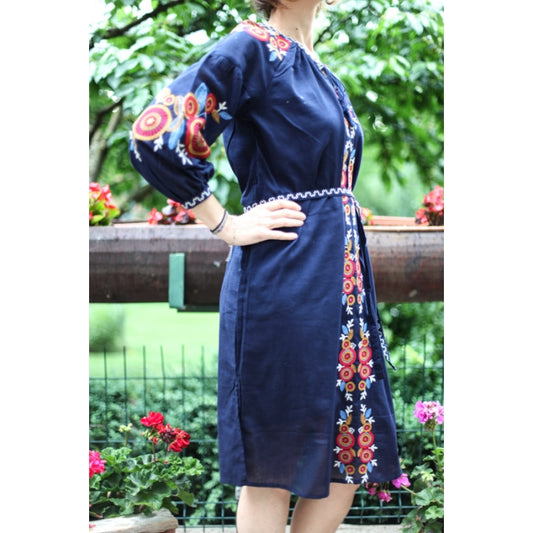 Rochie Traditionala Bleumarin Mia