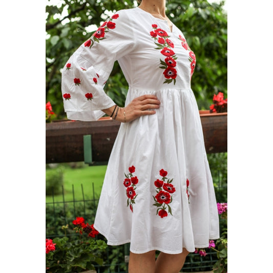 Rochie Traditionala cu maci
