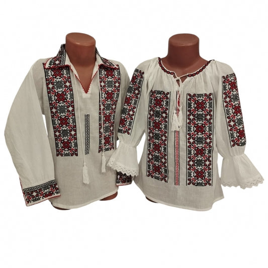 Set Tradițional II Copii – Fete și Băieți, Broderie, 0-16 Ani-Model2