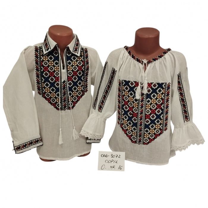 Set Tradițional II Copii – Fete și Băieți, Broderie, 0-16 Ani