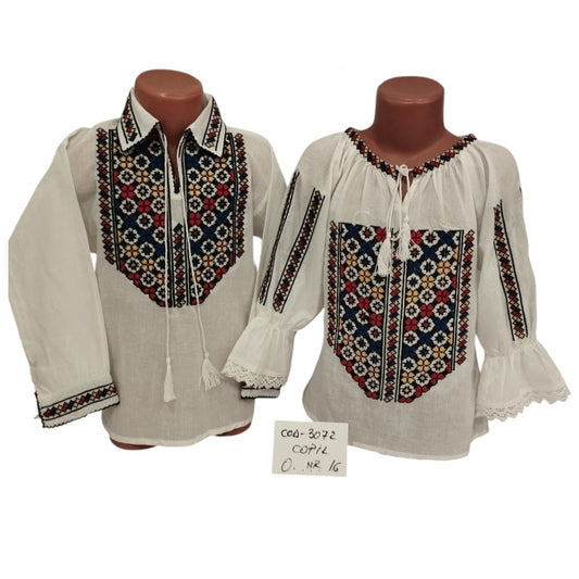 Set Tradițional II Copii – Fete și Băieți, Broderie, 0-16 Ani