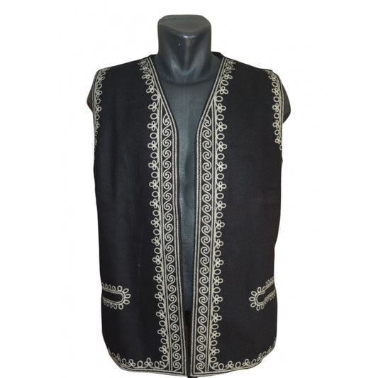 Vesta barbati neagra cu motive traditionale-Model Ion3