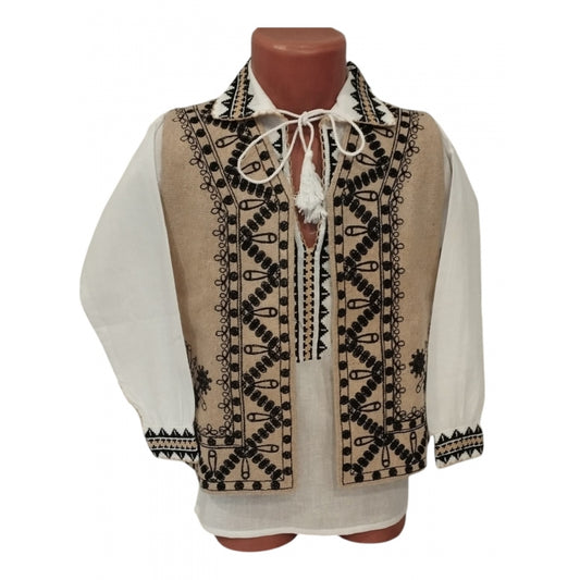Vesta Traditionala baieti bej Andrei3