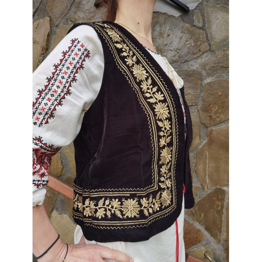 Vesta Traditionala din catifea-model Cati